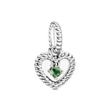 12 Month Birthday Dangle Pendant DIY Bead Silver 925 Bracelet Women