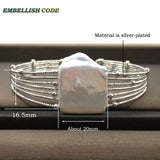 Silver Baroque Pearl Bracelet Set