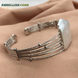 Silver Baroque Pearl Bracelet Set