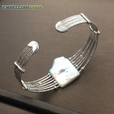 Silver Baroque Pearl Bracelet Set
