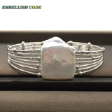 Silver Baroque Pearl Bracelet Set