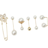 Pearl Brooch Pins Dress Decoration Rhinestone Buckle Broche Hijab Gift