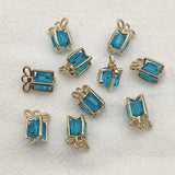 Crystal Shape Charm Necklace/Earrings DIY Parts 50pcs