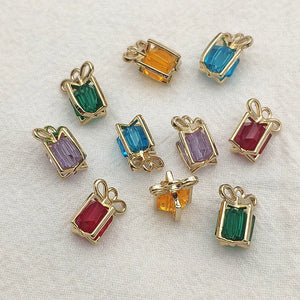 Crystal Shape Charm Necklace/Earrings DIY Parts 50pcs