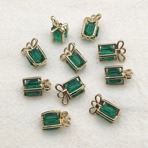 Crystal Shape Charm Necklace/Earrings DIY Parts 50pcs