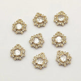 CZ Flower Charms 13x11mm 50pcs For Necklace/Earrings DIY