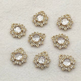 CZ Flower Charms 13x11mm 50pcs For Necklace/Earrings DIY