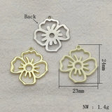 100pcs Zinc Alloy Flower Charm Pendant DIY Jewelry Findings