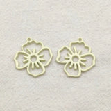 100pcs Zinc Alloy Flower Charm Pendant DIY Jewelry Findings