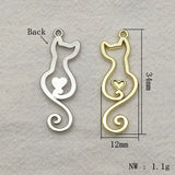 100pcs Zinc Alloy Cat Charm Pendants for DIY Jewelry