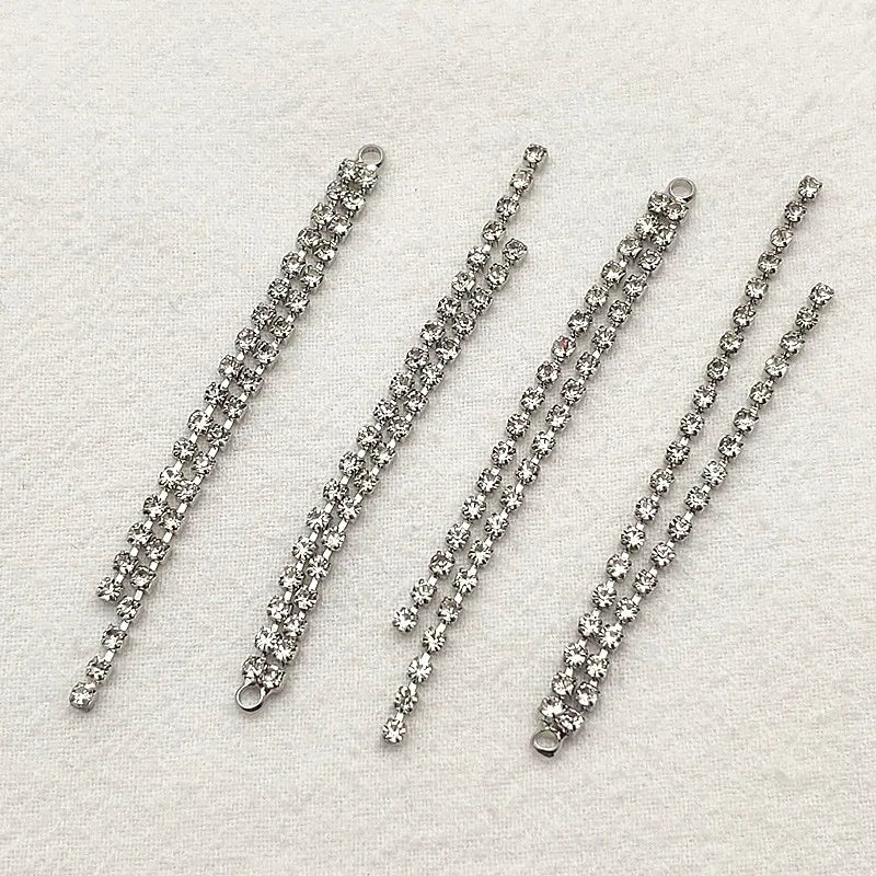 65x4mm 100pcs Rhinestone Claw Chain Charm For Earrings