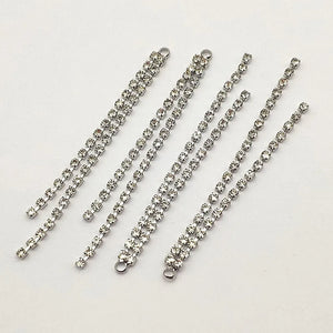 65x4mm 100pcs Rhinestone Claw Chain Charm For Earrings