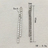 65x4mm 100pcs Rhinestone Claw Chain Charm For Earrings