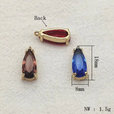 Copper Crystal Drop Charm 8x18mm 50pcs for DIY Jewelry Making