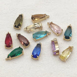 Copper Crystal Drop Charm 8x18mm 50pcs for DIY Jewelry Making