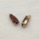 Copper Crystal Drop Charm 8x18mm 50pcs for DIY Jewelry Making