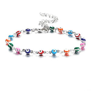 Colorful Evil Eye Beads Anklet Chain for Women
