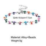 Colorful Evil Eye Beads Anklet Chain for Women