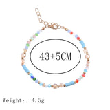 Boho Beads Anklet Colorful Ankle Bracelet for Women