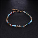 Boho Beads Anklet Colorful Ankle Bracelet for Women
