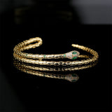 Hot Snake Cuff Bangle High Copper CZ Wedding Jewelry Female Accessories