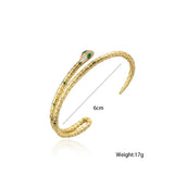 Hot Snake Cuff Bangle High Copper CZ Wedding Jewelry Female Accessories
