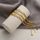 Colourful Enamel Evil Eye Link Chain Bracelet