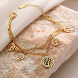 316L Stainless Steel Tree of Life Charm Bracelet for Women