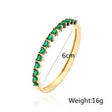 Colourful CZ Zirconia Crystal Heart Bangles For Women