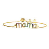 CZ Pave Mama Charm Bracelet Mother's Jewelry Gift