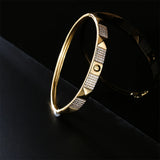 Charm Bangles Copper Zirconia Rhinestone Cuff Bangle Jewelry Gift