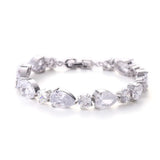 Rose Bracelets Bangles For Women Square zircon CZ Bracelet Bridal jewelry