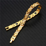 Gallstone Medical Bracelet Stainless Steel CZ Magnetic Bracelet