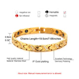 Gallstone Medical Bracelet Stainless Steel CZ Magnetic Bracelet
