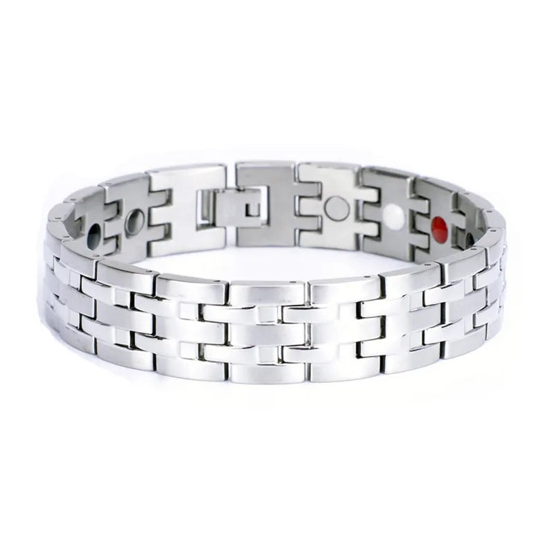 Classic Magnet Health Bracelet For Women Mens Stainless Steel