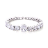 Clear Round CZ Stone Bracelet for Women