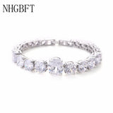 Clear Round CZ Stone Bracelet for Women