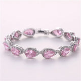 Love Heart CZ Bracelet For Women Wedding Party