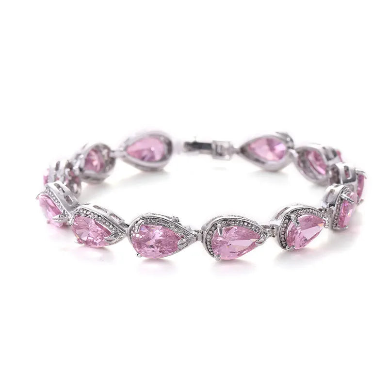 Love Heart CZ Bracelet For Women Wedding Party