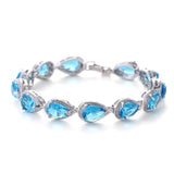 Love Heart CZ Bracelet For Women Wedding Party