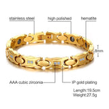Stainless Steel Women's Health Bracelet Chain Jewelry