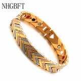 Tricolor Health Care Magnetic Bracelet Stainless Steel Chain Bracelet