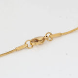 NIBA Gold-color Round Ball Pendant Necklace Link Chain Jewelry