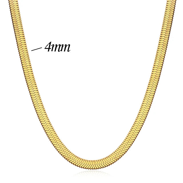 NIBA Gold-color Round Ball Pendant Necklace Link Chain Jewelry
