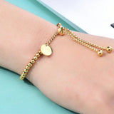 NIBA Custom Initial Letter Charm Beaded Bracelet