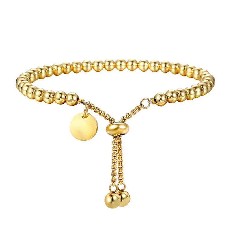 NIBA Custom Initial Letter Charm Beaded Bracelet