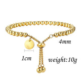 NIBA Custom Initial Letter Charm Beaded Bracelet
