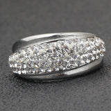 316L Stainless Steel Ring With Crystal Top