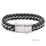 NIBA Top Man Cowhide Bracelet & Bangle Wrap Weaved Bracelet