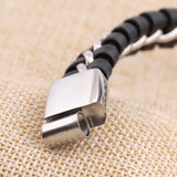 NIBA Top Man Cowhide Bracelet & Bangle Wrap Weaved Bracelet